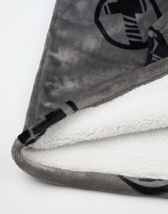 Marvel Logo Mens Grey Blanket Hoodie