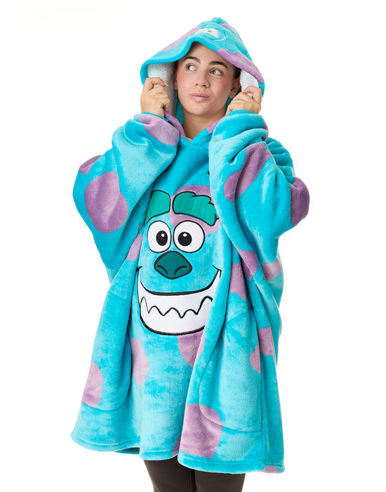 images of sully from monsters inc Disney Pixar Monster Inc. Sully Adults Blue Blanket Hoodie — Vanilla Underground