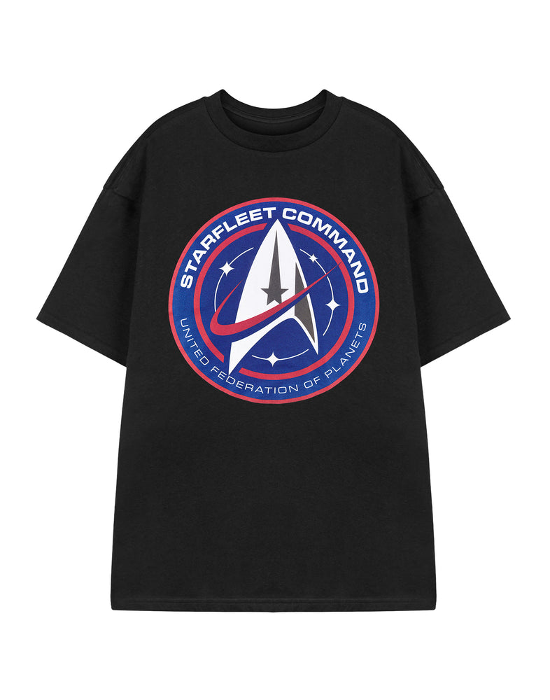 Star Trek Starfleet Comand Mens Black Short Sleeved T-Shirt