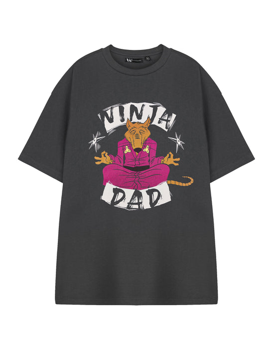 Teenage Mutant Ninja Turtles Ninja Dad Mens Grey Short Sleeved T-Shirt
