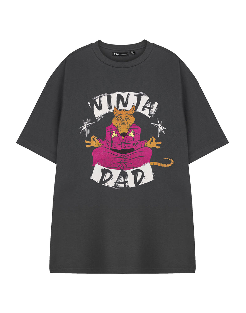 Teenage Mutant Ninja Turtles Ninja Dad Mens Grey Short Sleeved T-Shirt