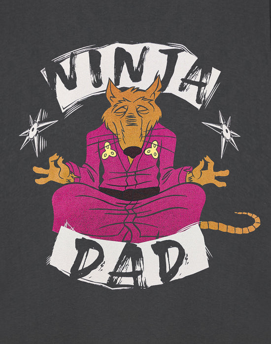 Teenage Mutant Ninja Turtles Ninja Dad Mens Grey Short Sleeved T-Shirt