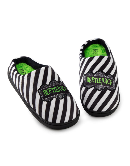 Beetlejuice Logo Unisex Black Mule Slippers - Main Image