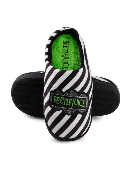 Beetlejuice Logo Unisex Black Mule Slippers