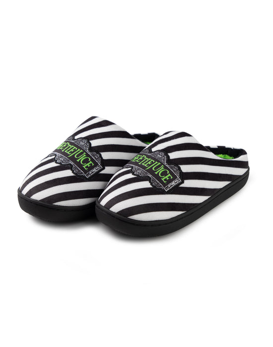 Beetlejuice Logo Unisex Black Mule Slippers