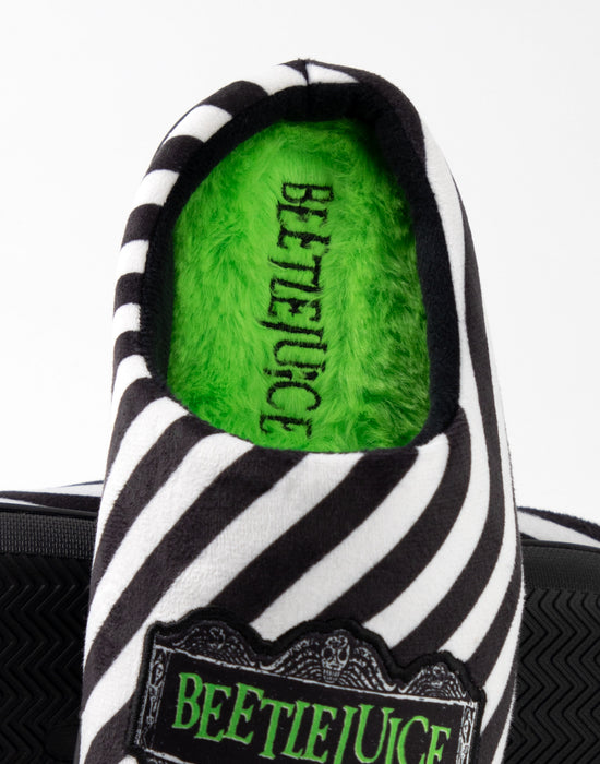 Beetlejuice Logo Unisex Black Mule Slippers