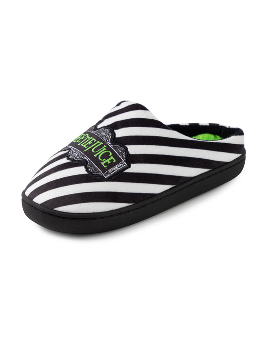 Beetlejuice Logo Unisex Black Mule Slippers