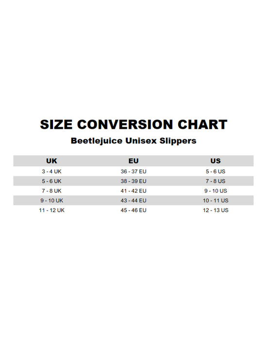 Beetlejuice Logo Unisex Black Mule Slippers