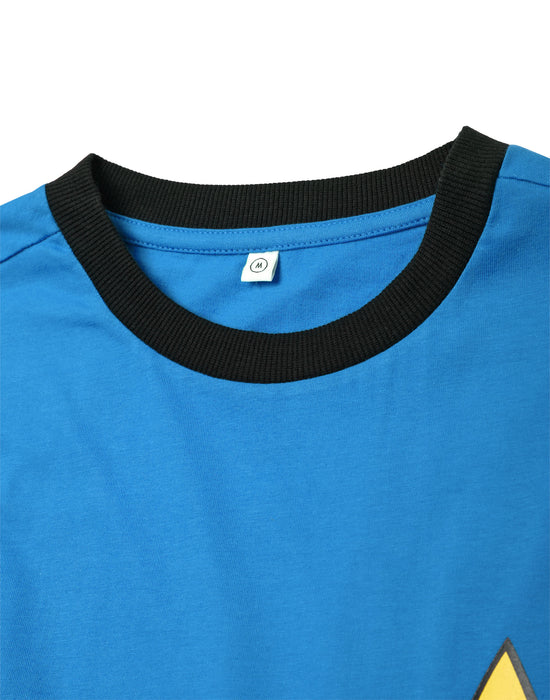 Star Trek Blue Uniform Mens Blue Short Sleeved T-Shirt