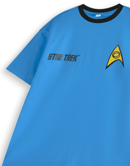Star Trek Blue Uniform Mens Blue Short Sleeved T-Shirt