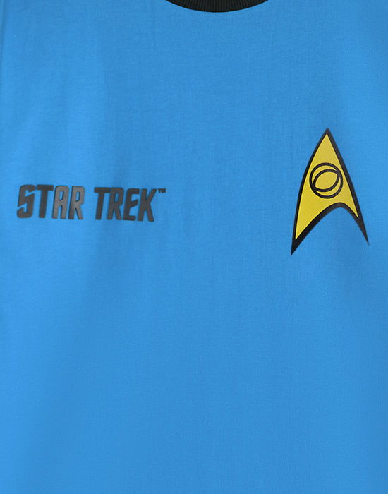 Star Trek Blue Uniform Mens Blue Short Sleeved T-Shirt