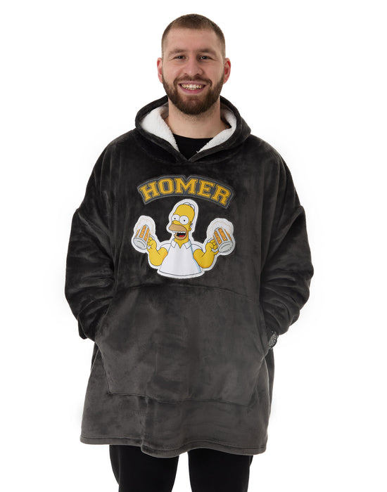 The Simpsons Homer Mens Black Blanket Hoodie — Vanilla Underground