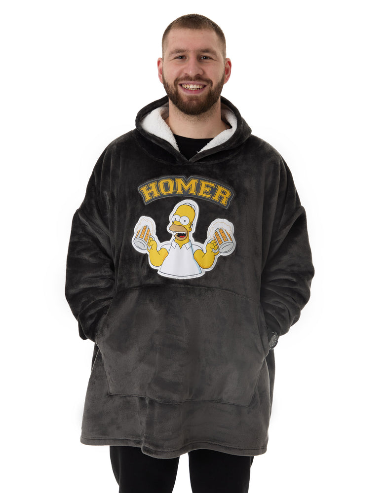 The Simpsons Homer Mens Black Blanket Hoodie — Vanilla Underground