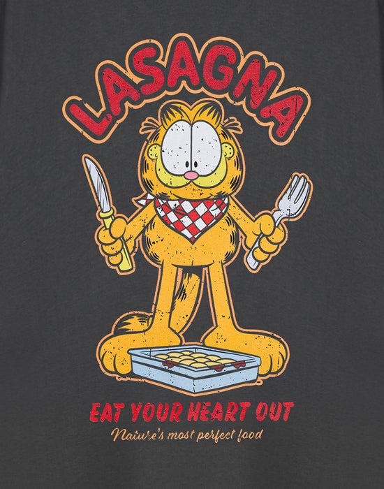 Garfield Eat Your Heart Out Maglietta Maniche Corte Uomo (NS8526 Garfield Eat Your Heart Out Maglietta Maniche Corte Uomo (NS8526