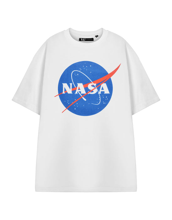 NASA Classic Logo Unisex White Short Sleeved T-Shirt