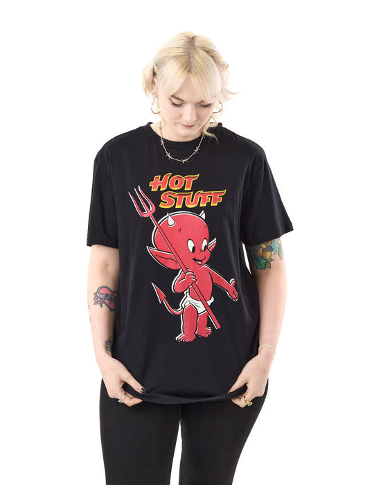 Hot Stuff T-shirt Unisex Black Short Sleeved T-Shirt