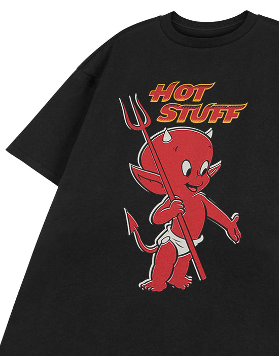 Hot Stuff Hot Stuff T-shirt Unisex Black Short Sleeved T-Shirt