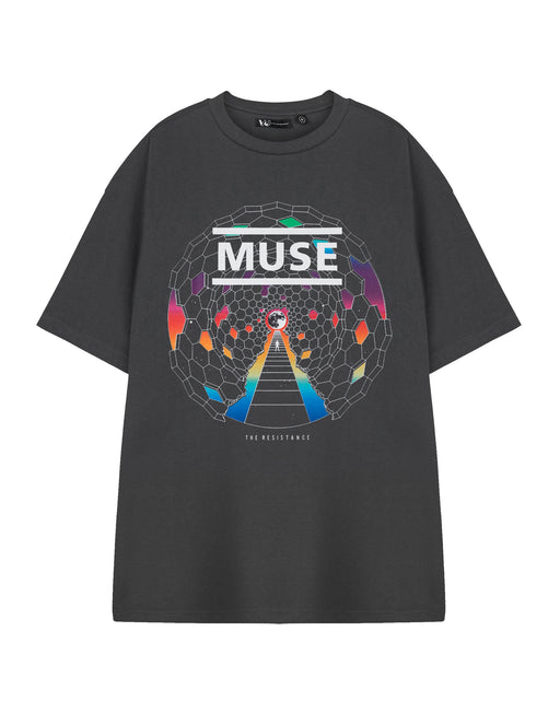 Muse Resistance Unisex Grey Short Sleeved T-Shirt — Vanilla