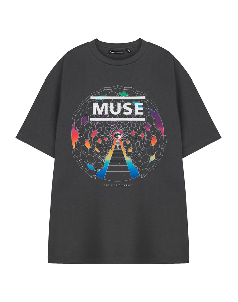 Muse Resistance Unisex Grey Short Sleeved T-Shirt — Vanilla