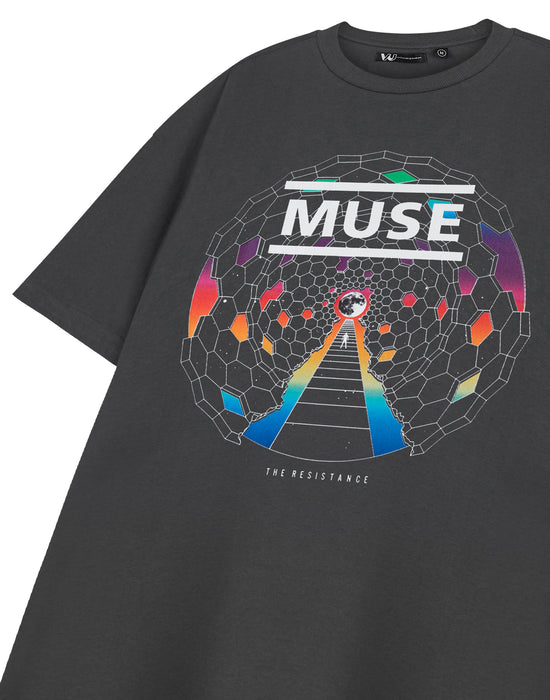Muse Resistance Unisex Grey Short Sleeved T-Shirt — Vanilla