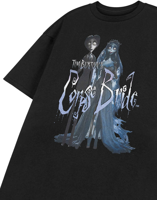 Corpse Bride Victor and Emily Unisex Black Short Sleeved T-Shirt