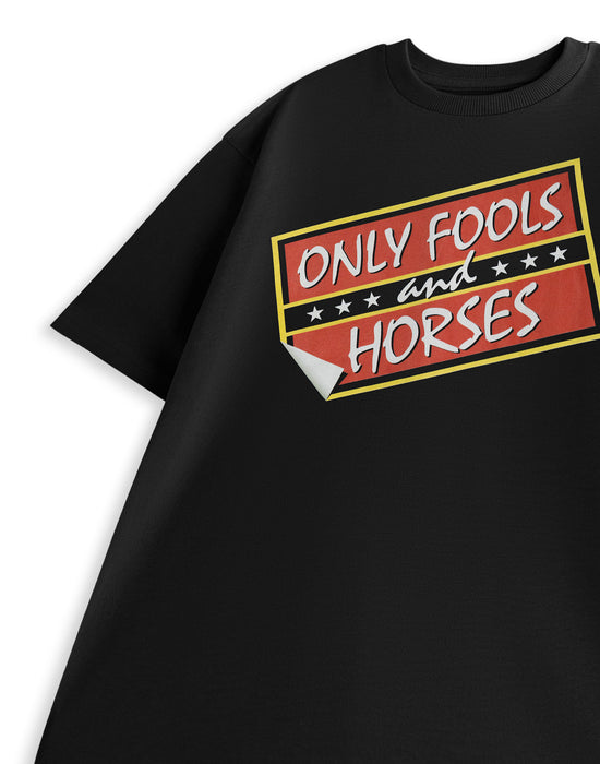 Only Fools And Horses Classic Logo Mens Black Short Sleeved T-Shirt