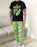 Rick And Morty Pickle Rick Mens Multicoloured Short Sleeve Long Leg Pyjama Set