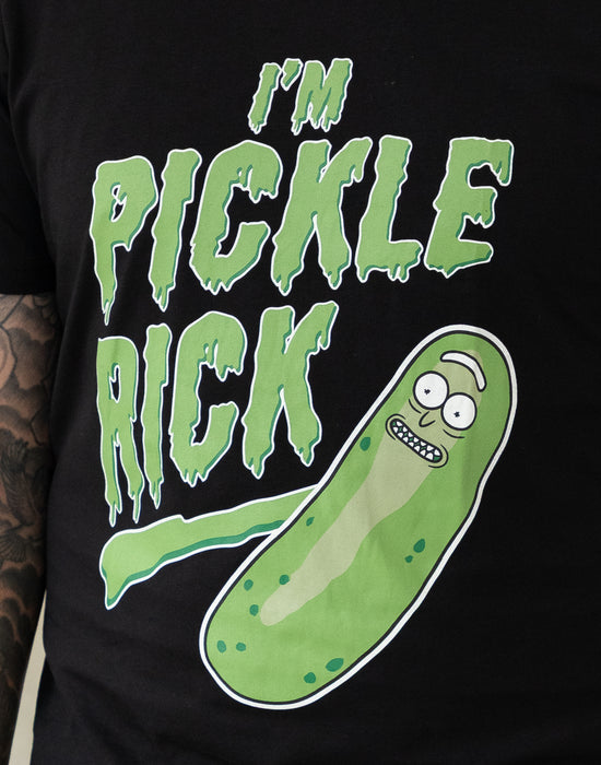 Rick And Morty Pickle Rick Mens Multicoloured Short Sleeve Long Leg Pyjama Set