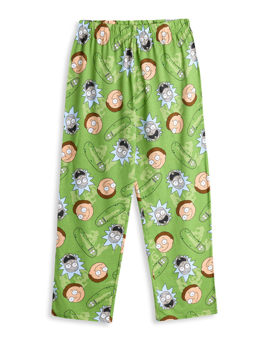 Rick And Morty Pickle Rick Mens Multicoloured Short Sleeve Long Leg Pyjama Set