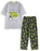 Disney Monster Inc Mens Multicoloured Short Sleeve Long Leg Pyjama Set