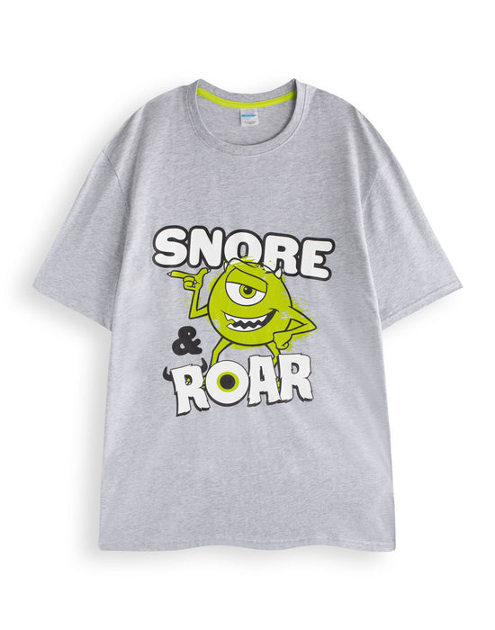 Disney Monster Inc Mens Multicoloured Short Sleeve Long Leg Pyjama Set