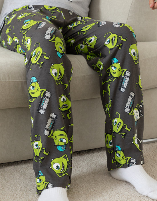 Disney Monsters Inc Mens Multicoloured Short Sleeve Long Leg Pyjama Set