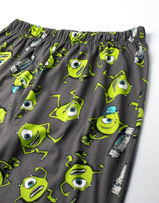 Disney Monster Inc Mens Multicoloured Short Sleeve Long Leg Pyjama Set