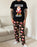 Disney Snow White & The Seven Dwarfs Grumpy Mens Black Short Sleeve Long Leg Pyjama Set