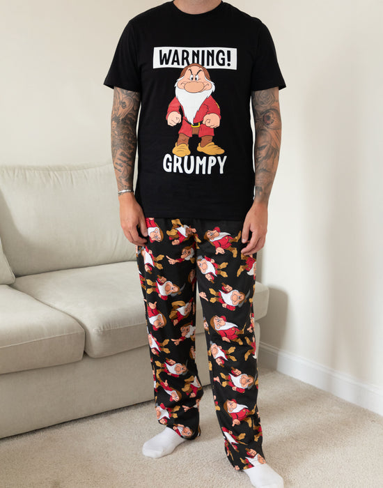 Pyjama Set Grumpy Pyjamas Mens Disney Grumpy Full-Length Cotton