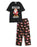 Disney Snow White & The Seven Dwarfs Grumpy Mens Black Short Sleeve Long Leg Pyjama Set