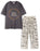 Lord Of The Rings Logo Mens Grey Short Sleeve Long Leg Pyjama Set