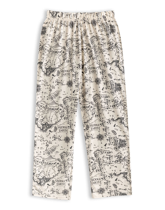 Lord Of The Rings Logo Mens Grey Short Sleeve Long Leg Pyjama Set