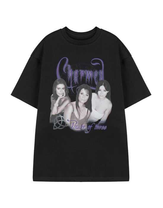 Charmed Power Of 3 Unisex Black Short Sleeved T-Shirt
