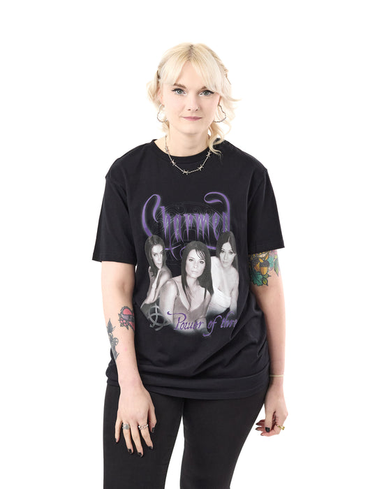 Charmed Power Of 3 Unisex Black Short Sleeved T-Shirt