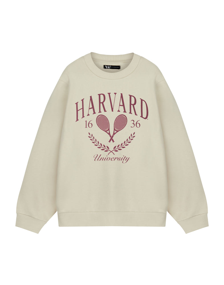 Harvard Tennis Unisex Beige Sweatshirt