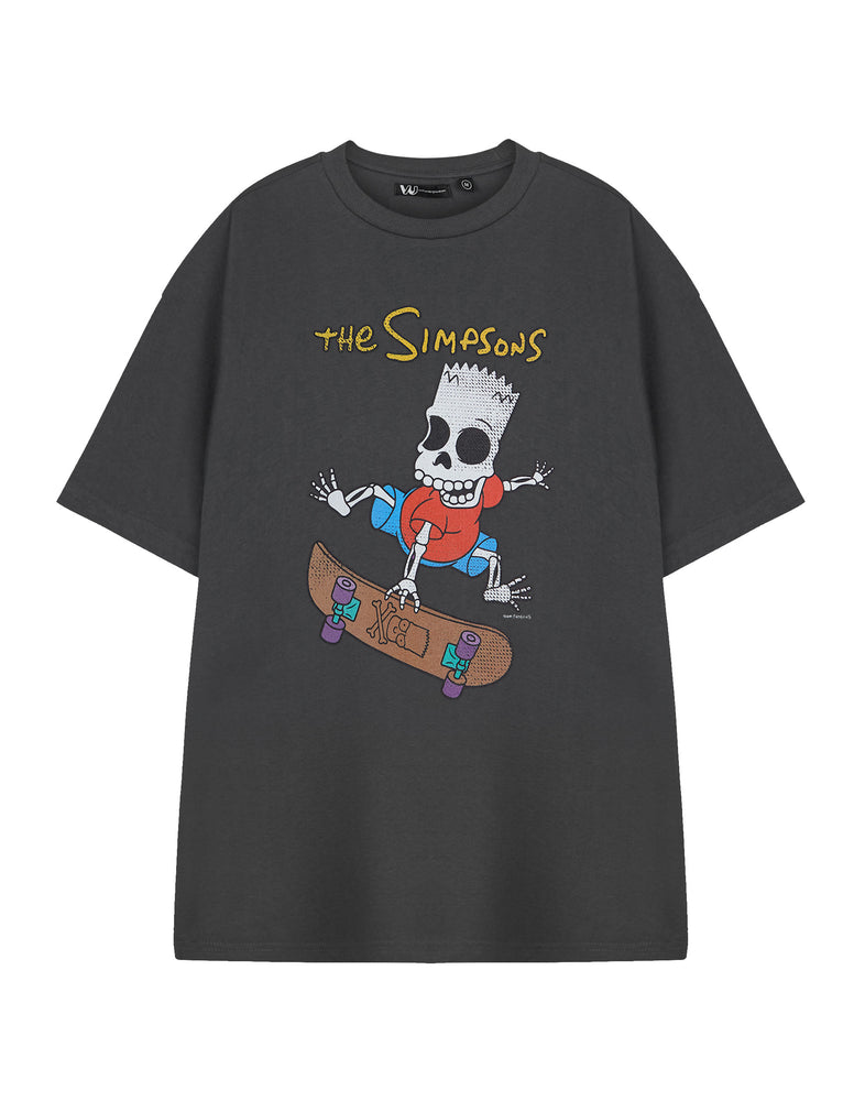 The Simpsons Bart Halloween Mens Grey Short Sleeved T-Shirt