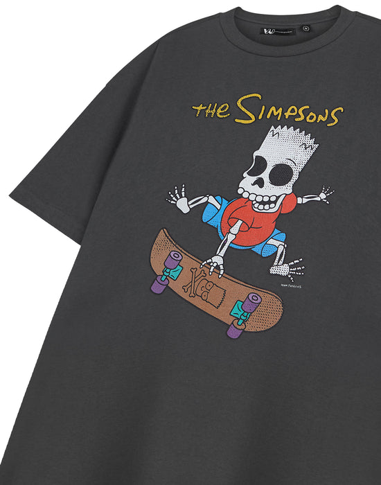 The Simpsons Bart Halloween Mens Grey Short Sleeved T-Shirt