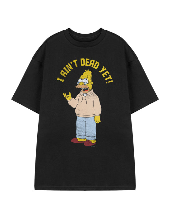 The Simpsons I Ain't Dead Yet Mens Black Short Sleeved T-Shirt