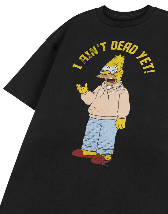 The Simpsons I Ain't Dead Yet Mens Black Short Sleeved T-Shirt