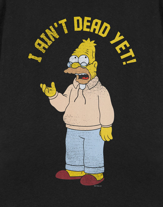 The Simpsons I Ain't Dead Yet Mens Black Short Sleeved T-Shirt