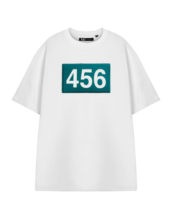 Squid Games 456 Unisex White Short Sleeved T-Shirt