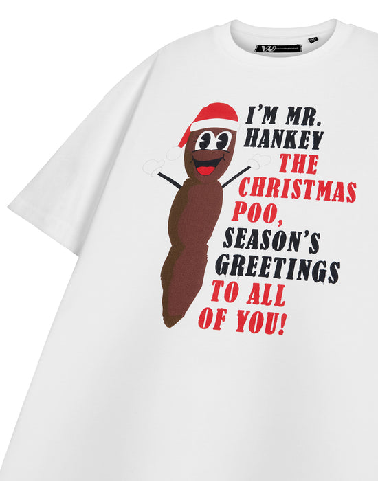 South Park Mr Hanky Mens White Short Sleeved T-Shirt