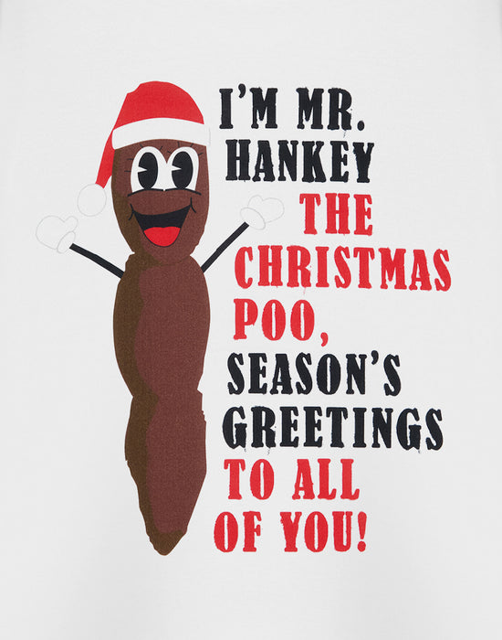 South Park Mr Hanky Mens White Short Sleeved T-Shirt