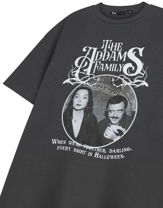 The Addams Family Every Night Is Halloween Unisex Grey Short Sleeved T-Shirt